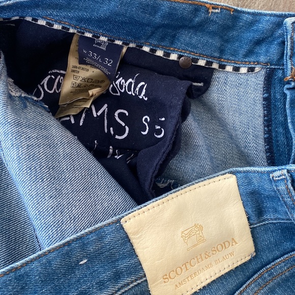 Scotch & Soda mens 33 x 32 distressed jeans - Picture 6 of 7